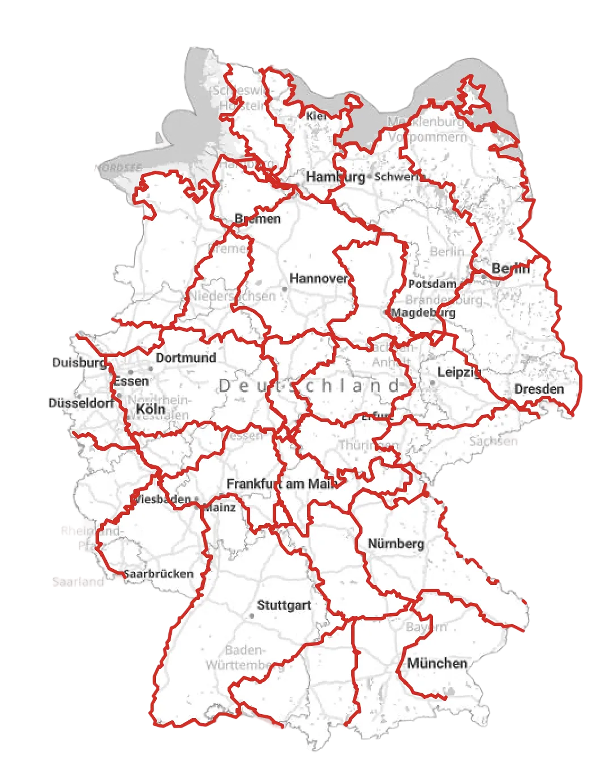 Abstrakte Deutschlandkarte